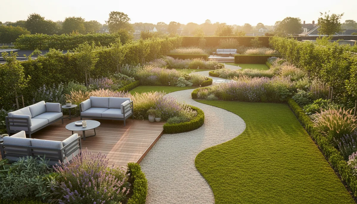 Aménagement jardin rectangulaire : plans et astuces pour casser l'effet couloir